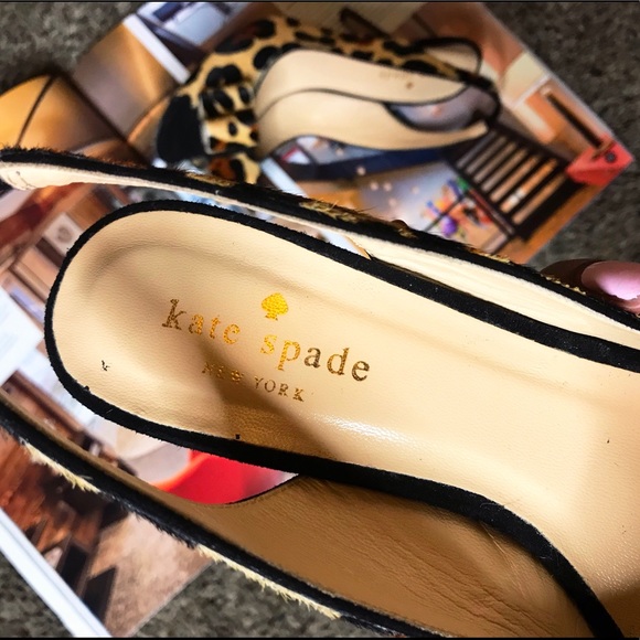 ♠️  🛑SOLD!!!! Kate Spade Bow Leopard Heels  ♠️ - Picture 6 of 7